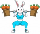 Bunny squats, T-SKJORTE VELG MELLOM FLERE FARGER thumbnail