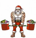 LIFTING , BAD SANTA, T-SKJORTE VELG MELLOM FLERE FARGER thumbnail