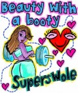 Beauty with a booty, two side print, t-skjorte, velg mellom flere farger  thumbnail